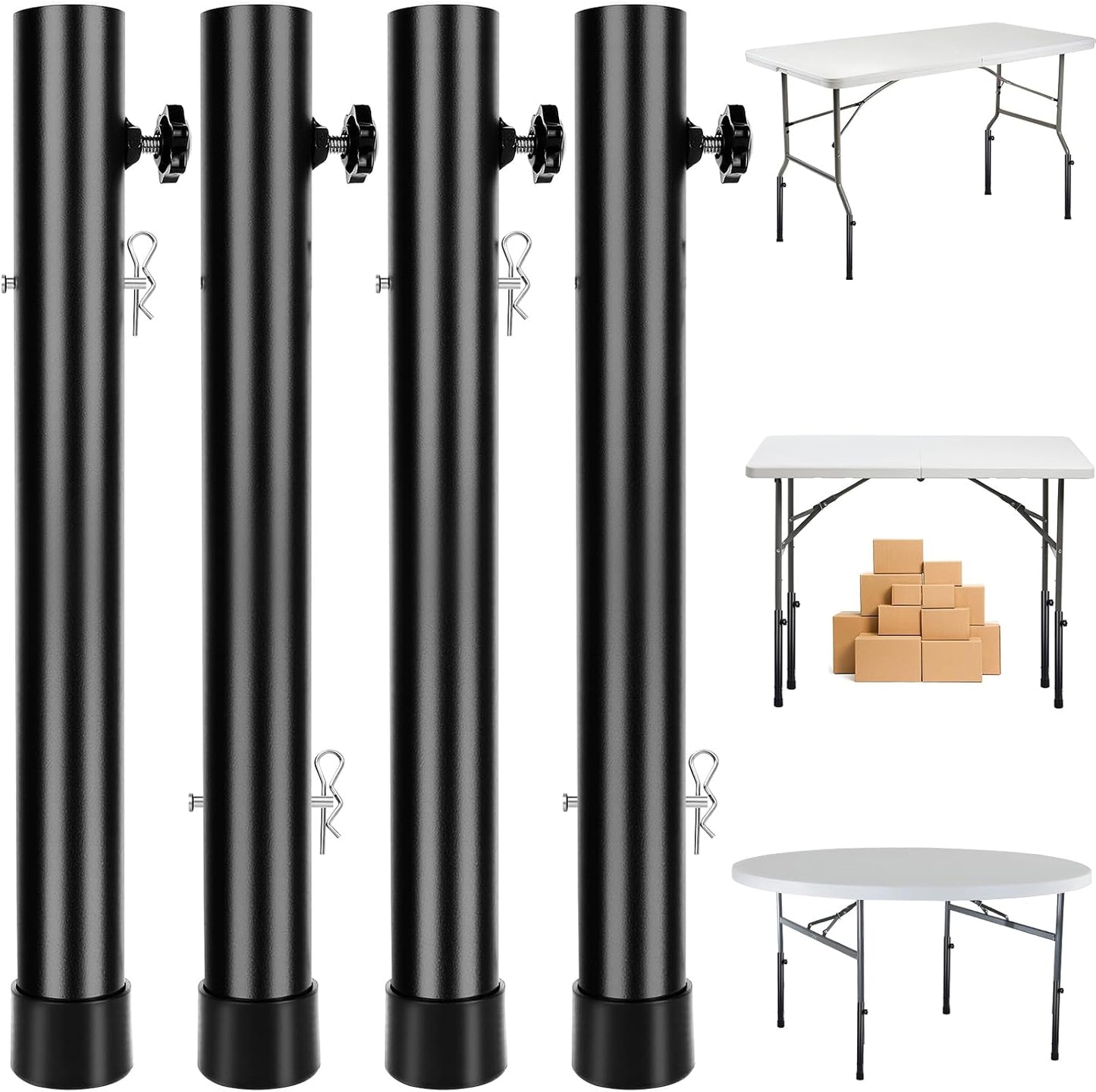 Extensores patas mesa 4 niveles acero duradero plegables