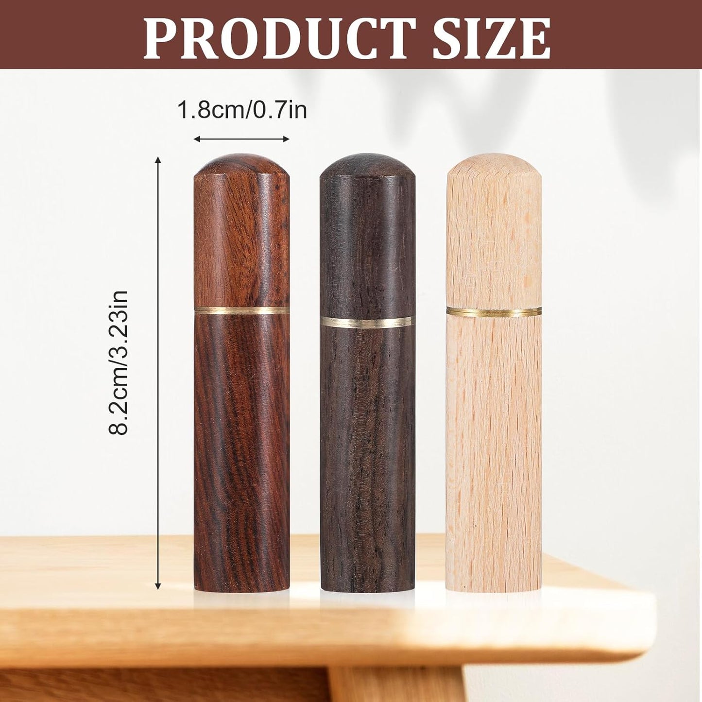 Estuche de madera para palillos de dientes y accesorios de viaje