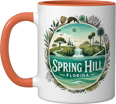 Taza Cerámica Florida Gulf Coast FL Orange/White