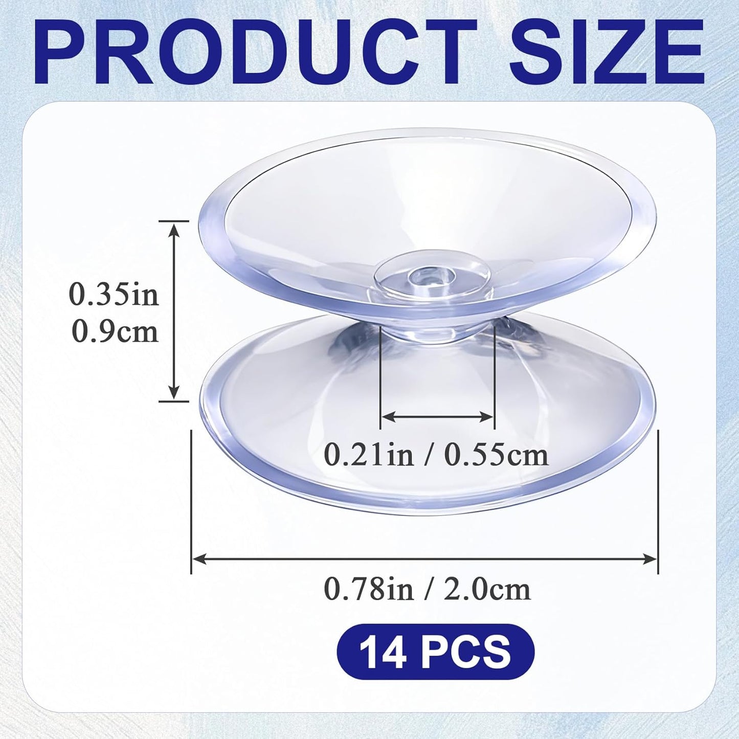14 Ventosas PVC transparente doble cara para muebles