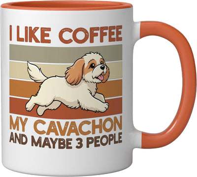 Taza cerámica retro para dueño de Cavachon amante del café