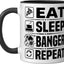 Taza Cerámica Pickleball Competitiva Negro/Blanco