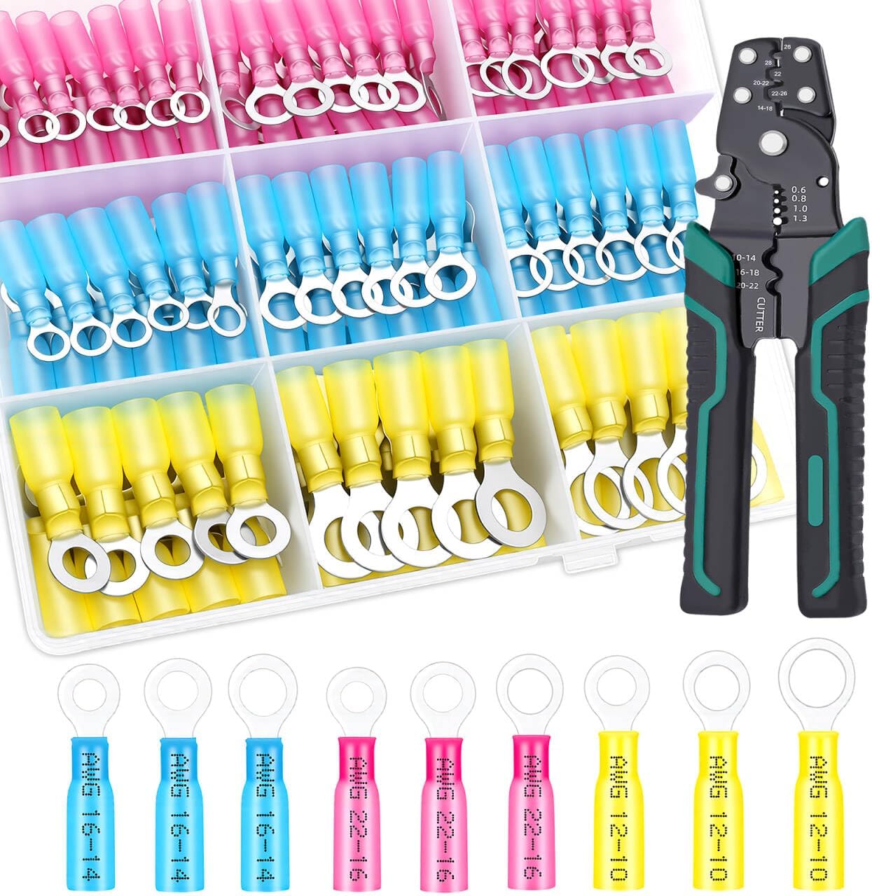 Kit conectores termorretractiles 125 pzas