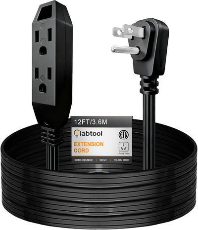 Cable extensión 3 tomas 13 pies ETL 16/3 SPT-3 125V negro