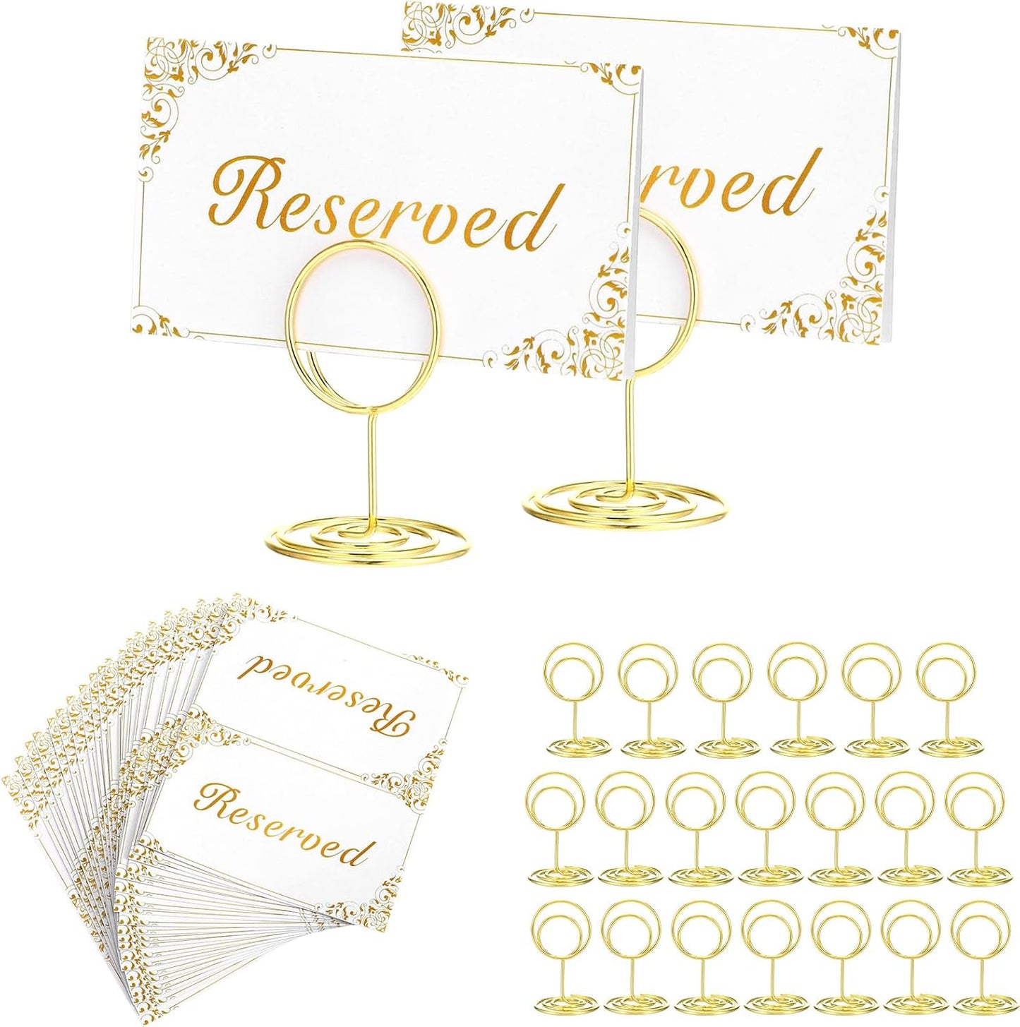 Letreros mesa bodas 20 pzas soportes números elegantes doble cara