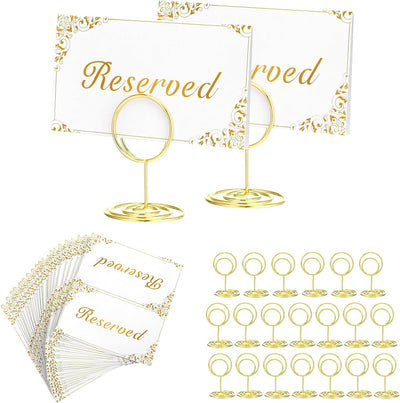 Letreros mesa bodas 20 pzas soportes números elegantes doble cara