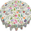 Mantel redondo 70pulg diseño conejo Pascua rosa y verde