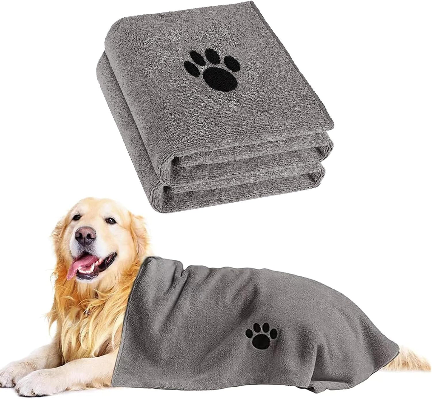 Toalla microfibra para secar perros 101.6x59.9cm gris