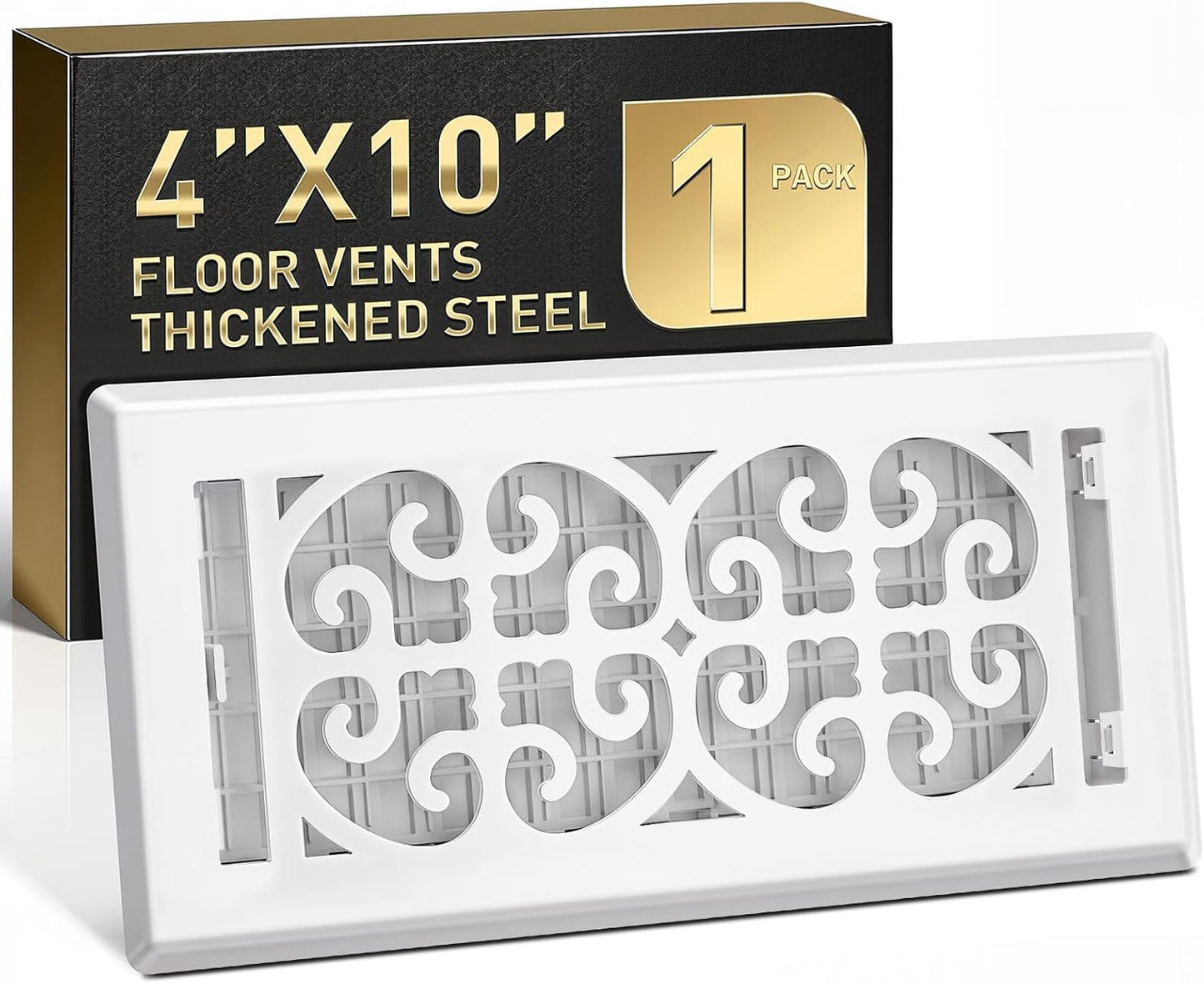 Cubierta ventilación piso 4x10pulg resistente metal