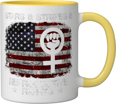 Taza Cerámica 4 de Julio Amarillo/Blanco