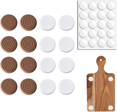 Almohadillas antideslizantes PVC 16pies 1.18pulg blancas y marrones