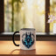Taza Cerámica Anubis Dios Muerte Egipto Negro/Blanco