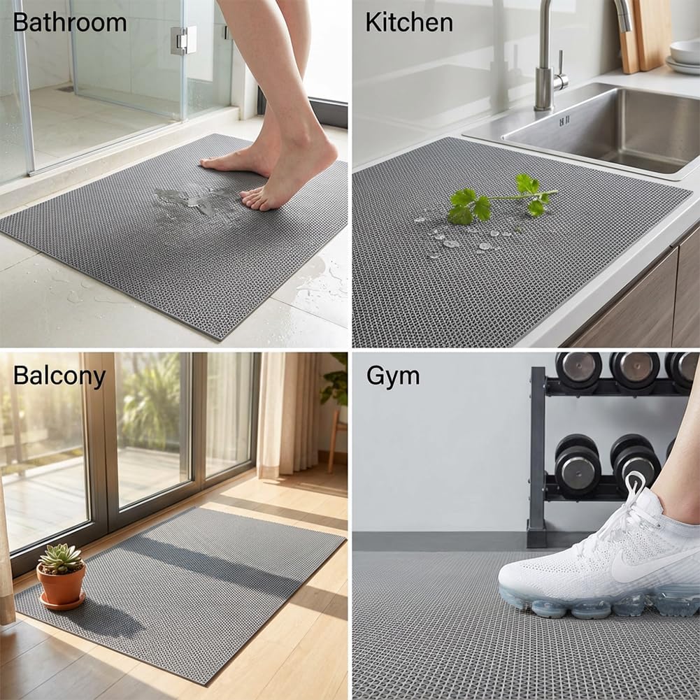 Tapete PVC drenaje 3x10ft antideslizante para piscina baño cocina