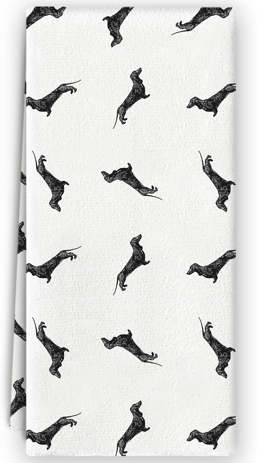 Toallas de cocina de perro salchicha 16 x 24 pulgadas
