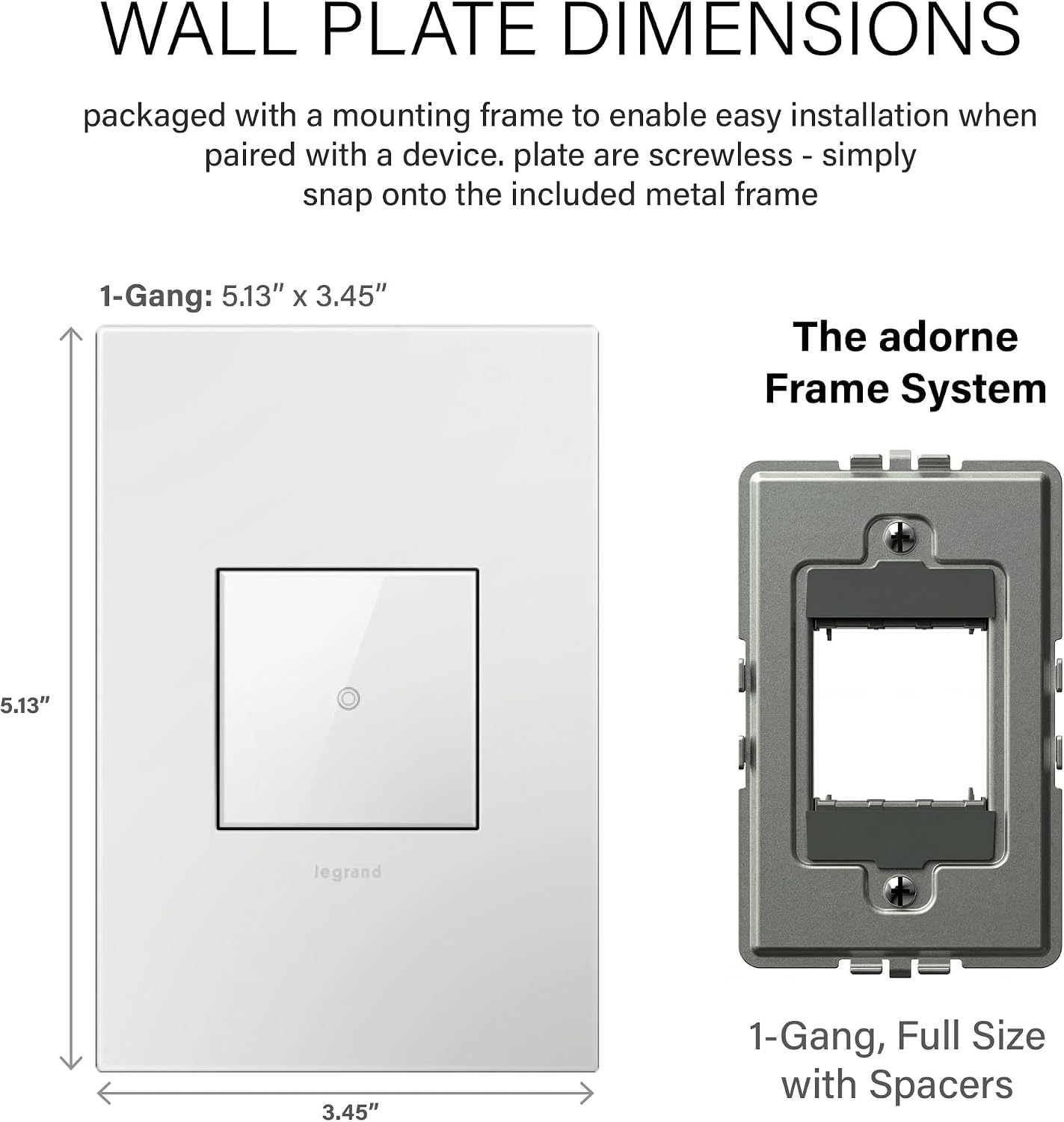 Placa pared 1 banda brillante pack 6 unidades