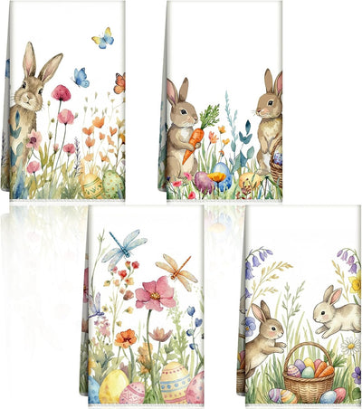 Toallas de cocina Tegeme con diseño floral de primavera 18 x 26 pulgadas