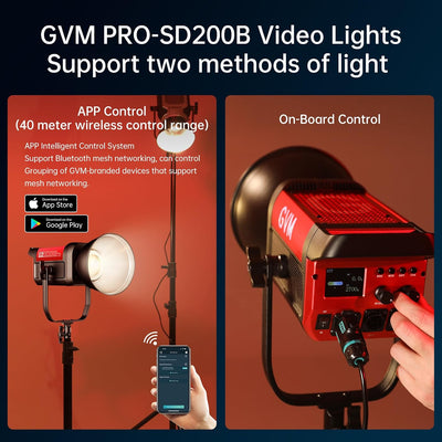 Kit iluminación LED 200W 45400lux con control DMX y Bluetooth