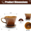 Cafetera de cerámica marrón para verter café