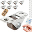 Mini ruedas goma para cajones fijos 0.5pulg set 8