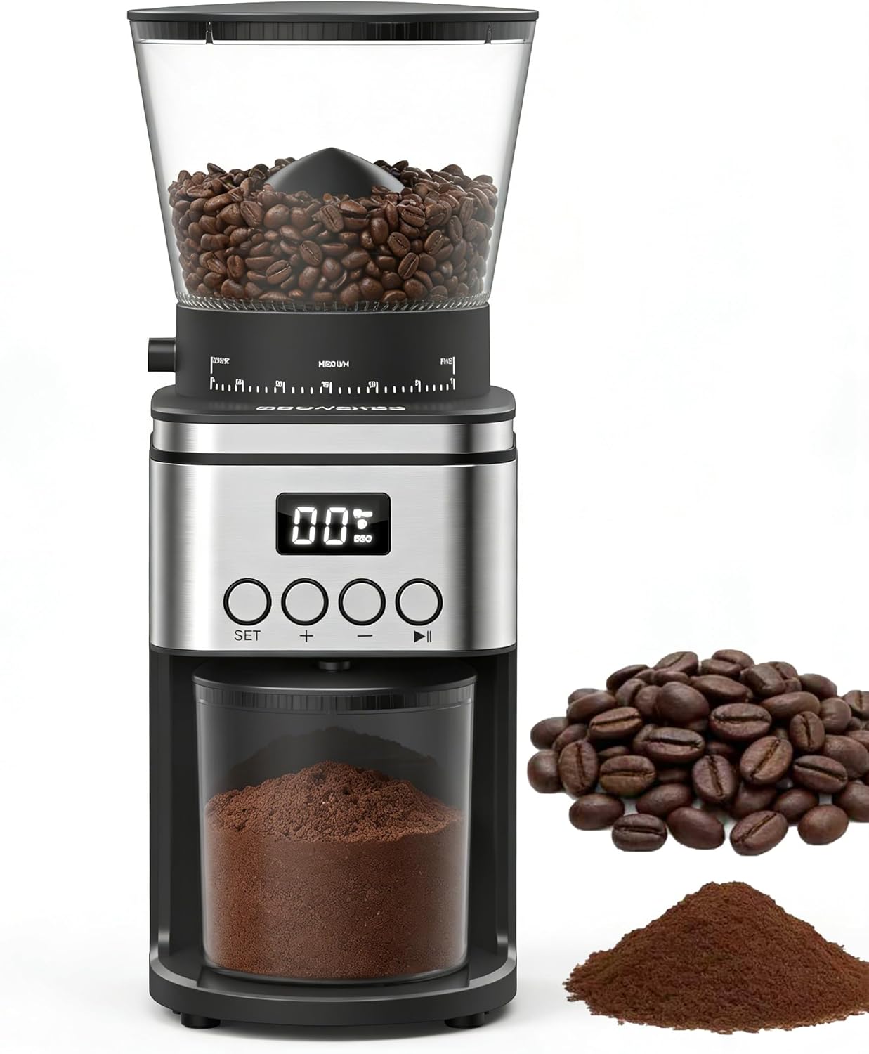 Molinillo café eléctrico acero inox ajustable 30 posiciones