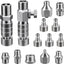 Set 14 Adaptadores Aerógrafo 1/8-1/4pulg Conectores Hembra Macho