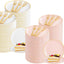 Set 400 Platos Postre Dorado 6.3pulg Tenedores 5