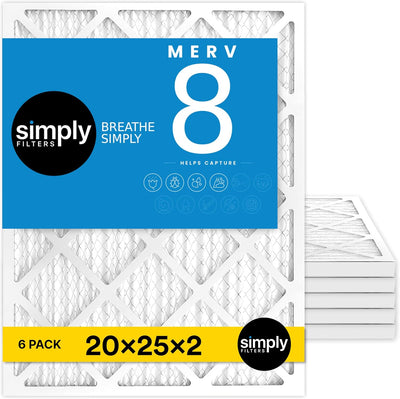 Filtro aire horno HVAC MERV 8 6 Pzas 19.5x24.5pulg