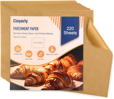 Papel pergamino antiadherente 8.5x8.5pulg 220 hojas