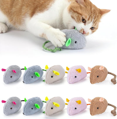 10 Pzas Juguetes Gatos con Hierba 2.36pulg Plush