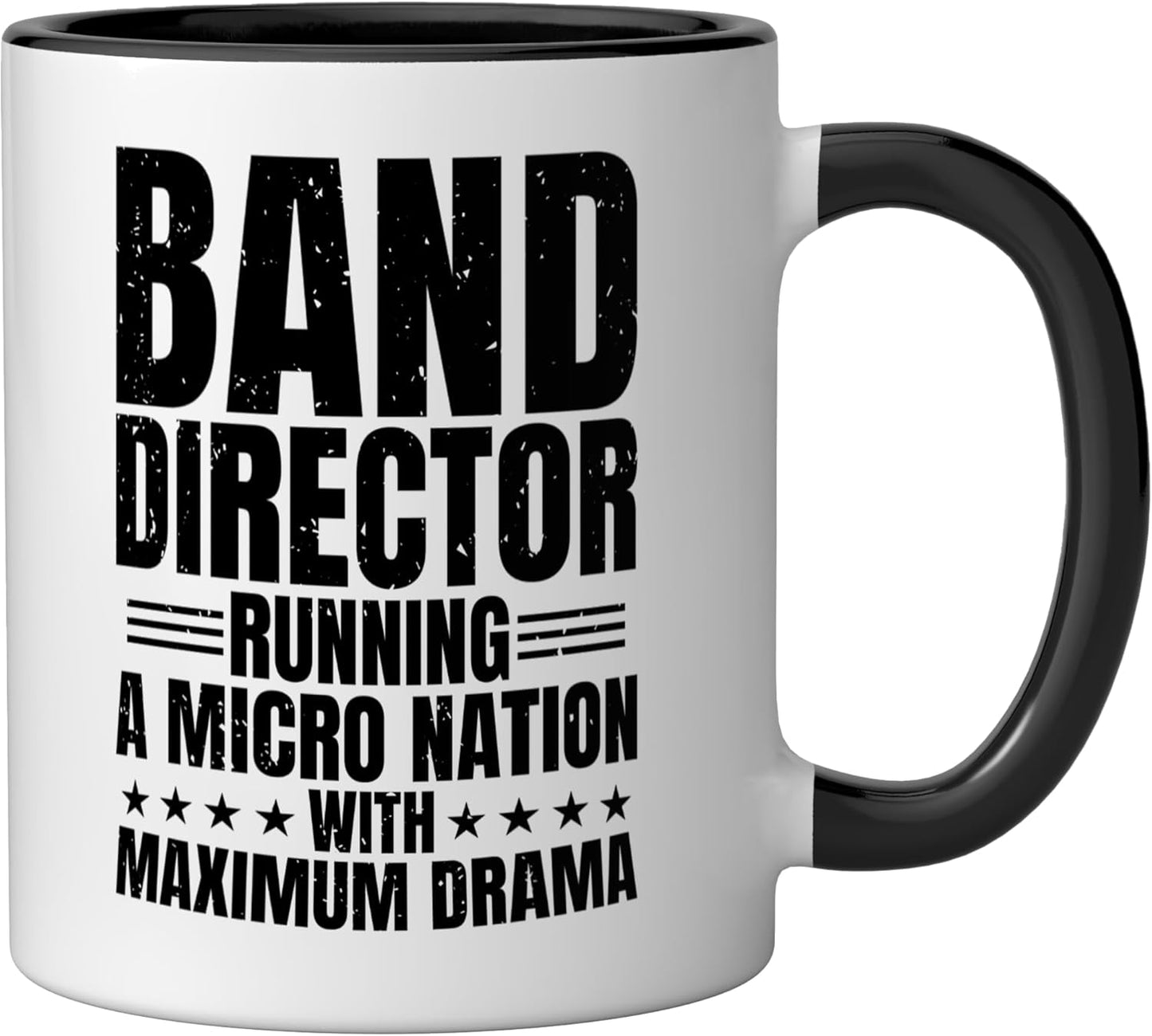 Taza Cerámica para Director de Banda Negro/Blanco