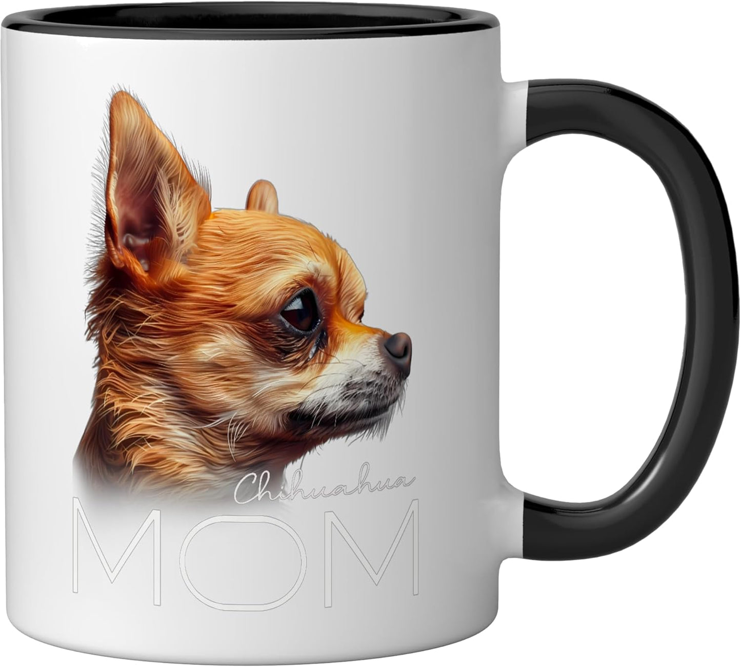Taza Cerámica para Perros Negro/Blanco