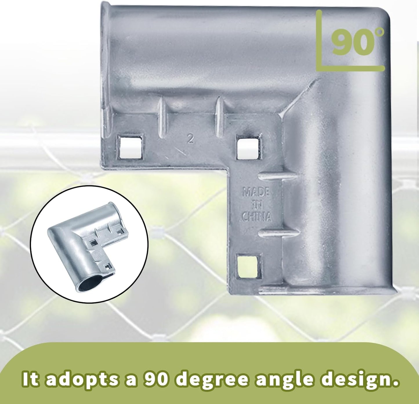 4 Soportes Puerta Aluminio 90° 1-3/8pulg Aire Libre