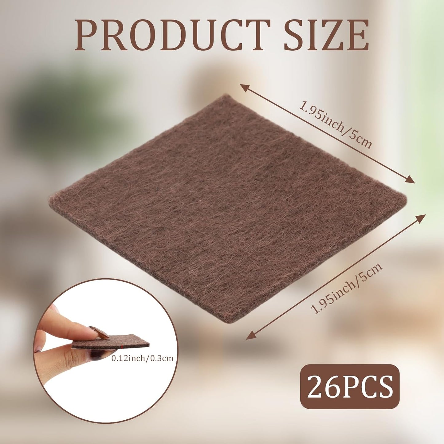 26 Almohadillas Fieltro Protectores Suelo Madera Dura