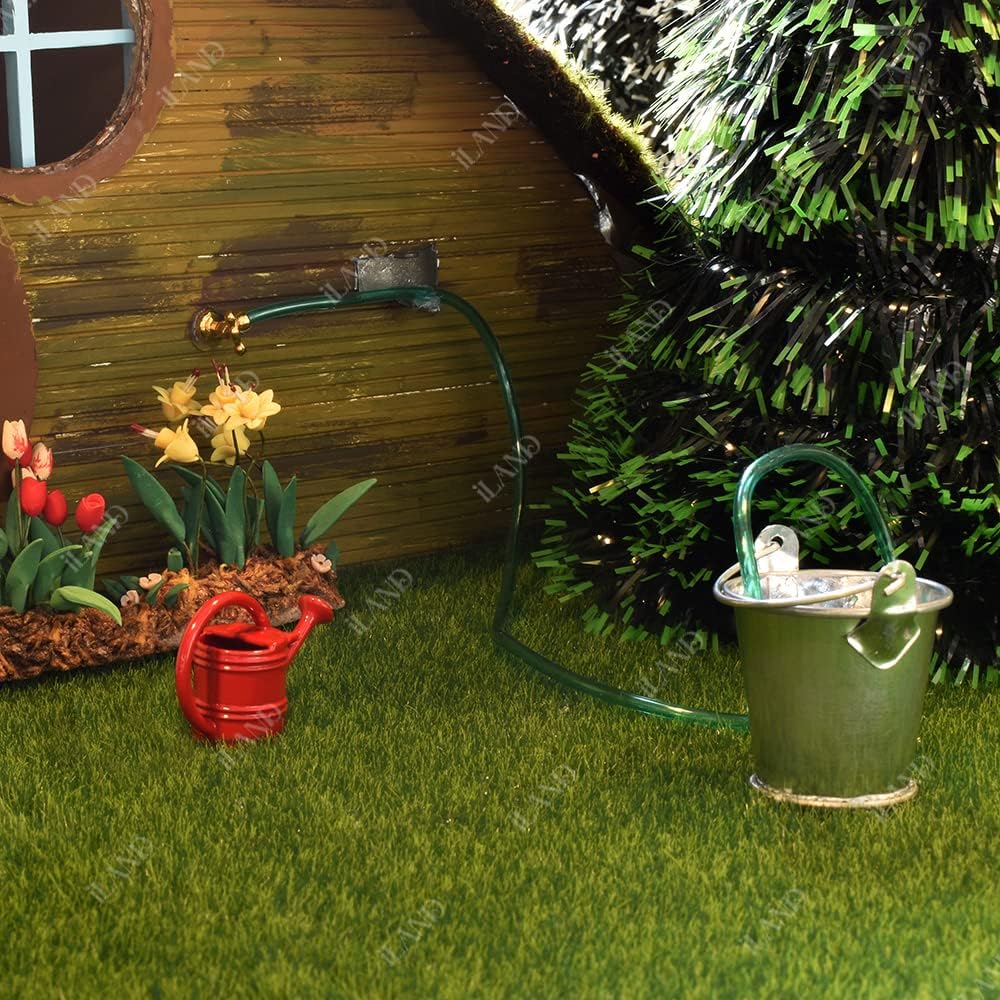 Accesorios casa muñecas 1:12 regadera manguera jardín