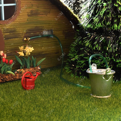 Accesorios casa muñecas 1:12 regadera manguera jardín