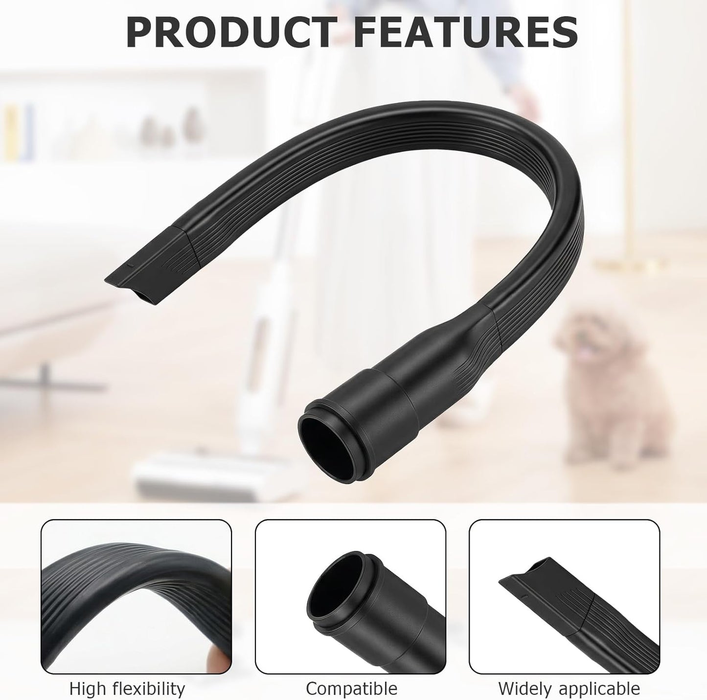 Herramienta al vacío 25pulg accesorio plano flex 1-1/4 y 1-3/8