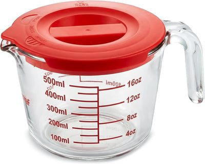2 Pzas Tazas Medidoras Vidrio Borosilicato 19oz