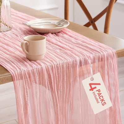 Paquete de 4 paños de queso decoración bohemia rosa polvoriento