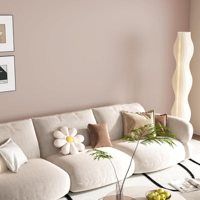 Papel Tapiz Beige Autoadhesivo Extraíble para Armarios 15.7x118pulg