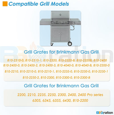 Rejilla cocción hierro fundido para Brinkmann 810-2310-0