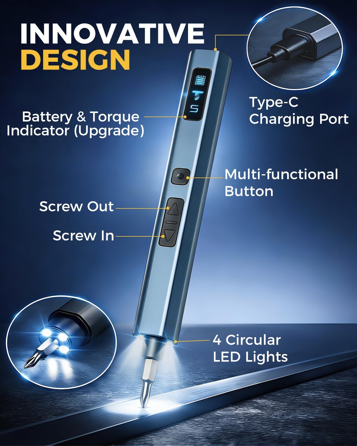 Juego 160 en 1 destornillador eléctrico inalámbrico 140 puntas S2