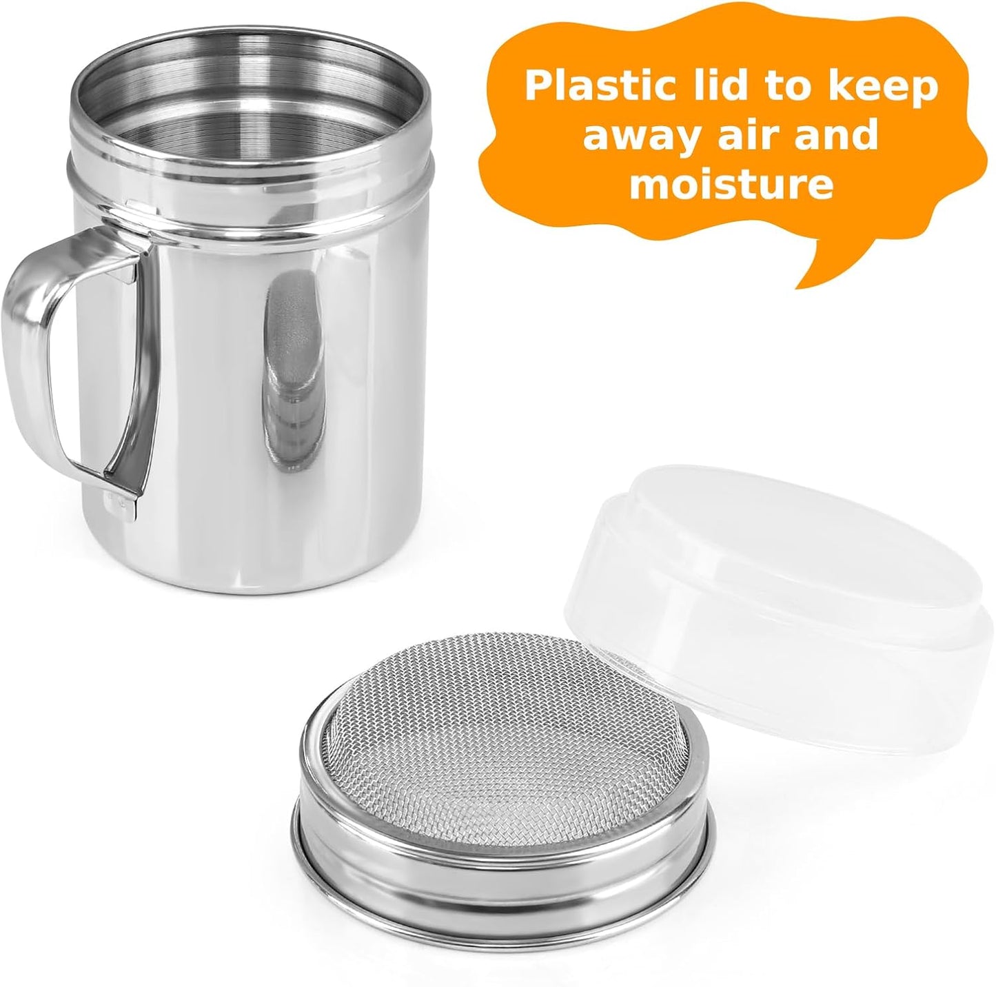 Tamiz azúcar harina draga acero inox 10oz