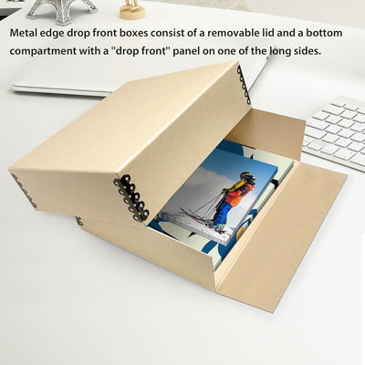 Caja almacenamiento archivos 9.25x11.75x3pulg sin ácidos