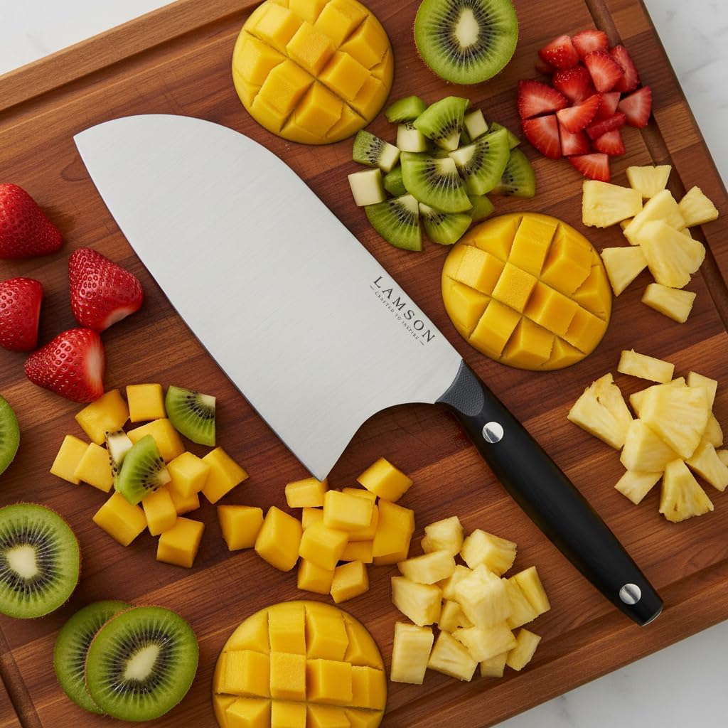 Cuchillo Santoku vintage 8pulg negro medianoche