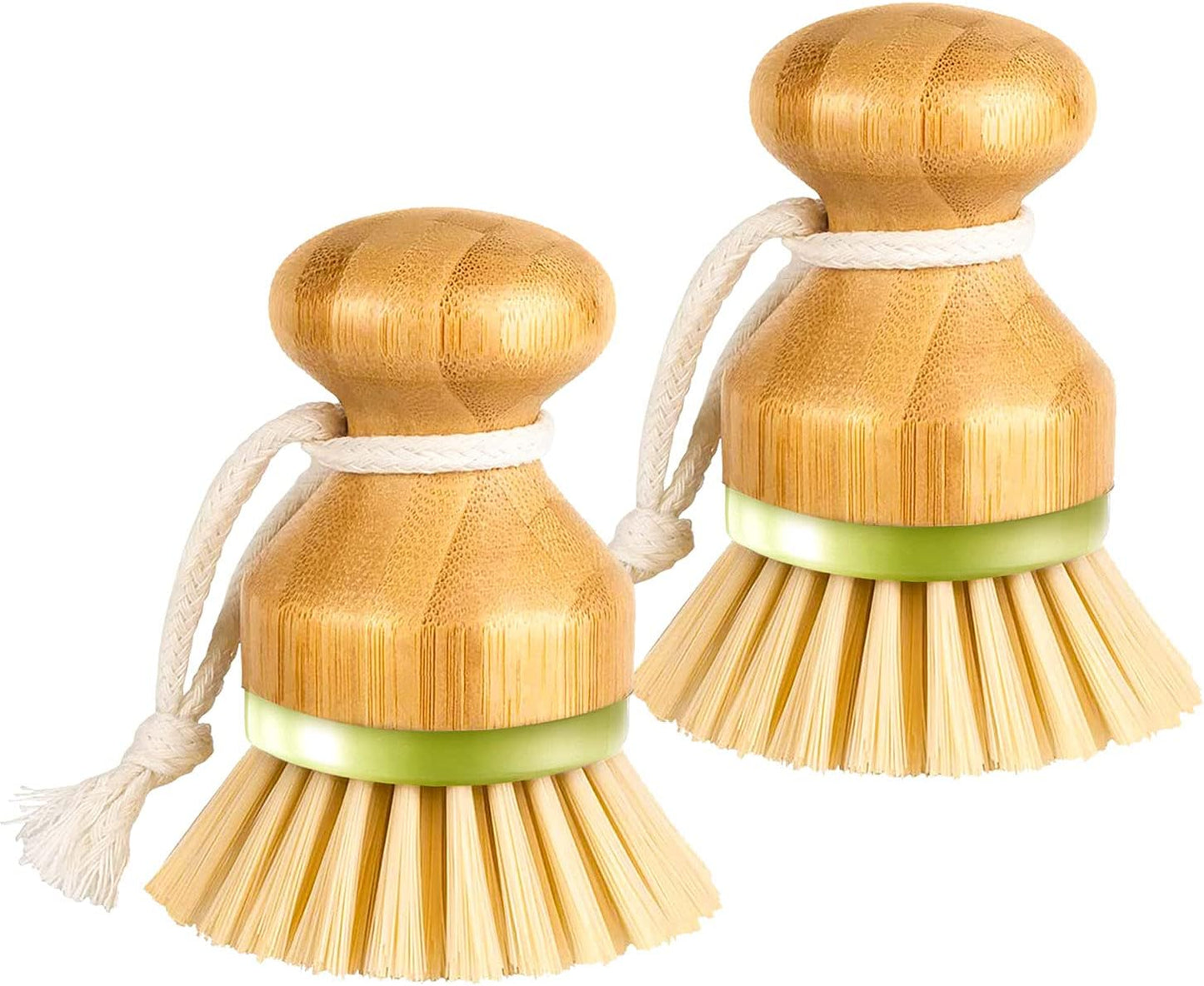 Cepillo bambú para platos sartenes fregadero pack 2