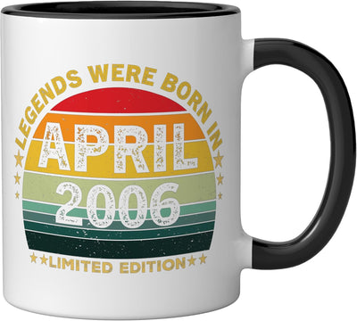 Taza cerámica para hombre 20 años negro/blanco