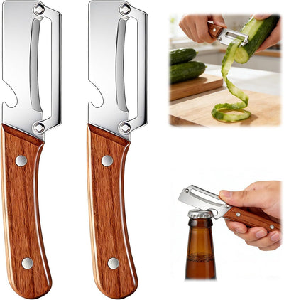 Pelador multifuncional de verduras y frutas con hoja de acero inoxidable