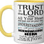 Taza Cerámica Proverbios 3:5-6 Encuentro Amarillo/Blanco