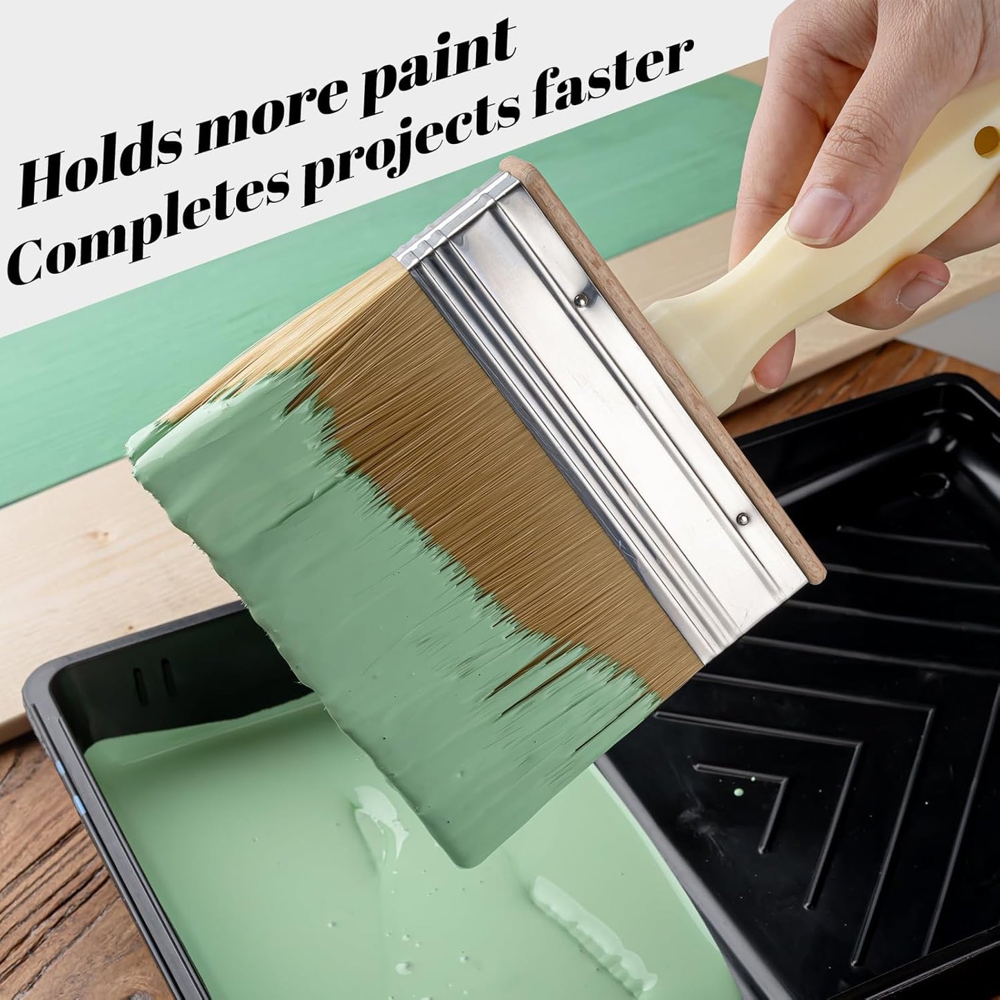 Pincel 5pulg para teñir madera cubiertas vallas hormigón