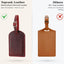 Etiqueta maleta cuero full grain privacidad 2 Pzas Rojo